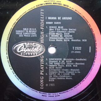 Bobby Darin I Wanna Be Around - RECORD ONLY - sleeve is missing LP Capitol T2322 1965 RECORD ONLY - sleeve is missing