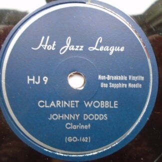 Johnny Dodds Clarinet Wobble 78 Hot Jazz League HJ9 EX 1950s 10-Inch 78rpm single, US pressing