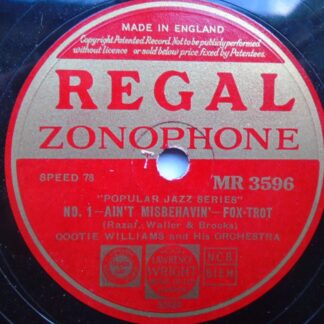 Cootie Williams Ain't Misbehavin 78 Regal Zonophone MR3596 EX 1940s 10-Inch 78rpm single