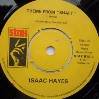 Isaac Hayes Theme From Shaft 7" Stax 810 EX 1987