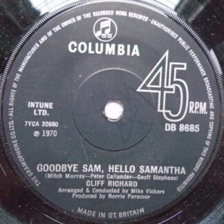 Cliff Richard Goodbye Sam Hello Samantha 7" Columbia DB8685 EX 1970