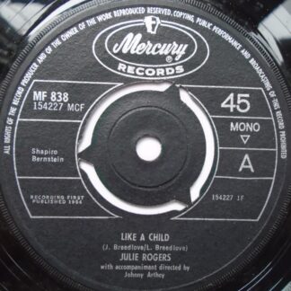Julie Rogers Like A Child 7" Mercury MF838 EX 1964