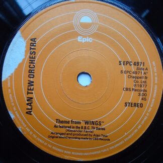 Alan Tew Theme From Wings 7" Epic SEPC4971 EX 1977 there is some label loss on side one label