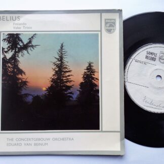 Eduard Van Beinum Sibelius Finlandia 7" Philips ABE10162 EX/EX 1960s sample record with white labels with tracks written in pencil, in picture sleeve