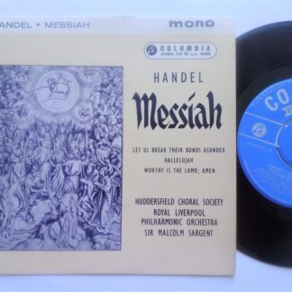 Malcolm Sargent Handel Messiah EP Columbia SEL1655 EX/EX 1959 picture sleeve has seam split on top edge