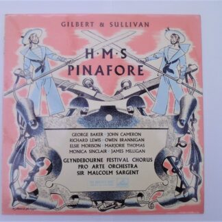Malcolm Sargent Gilbert And Sullivan - HMS Pinafore LP HMV ASD415 EX/EX 1958 gold cream label, record 1 of a 2-record set