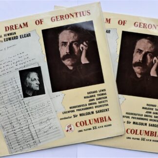 Malcolm Sargent The Dream Of Gerontius 2LP Columbia 33CX1247-8 EX/VG 1950s 2-record set in separate sleeves
