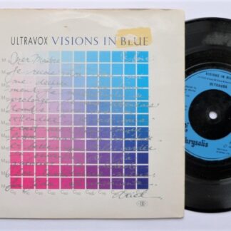 Ultravox Visions In Blue 7" Chrysalis CHS2676 EX/VG 1983 picture sleeve, black vinyl