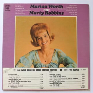 Marion Worth Sings Marty Robbins LP Columbia CL2287 EX/VG 1964 radio station copy