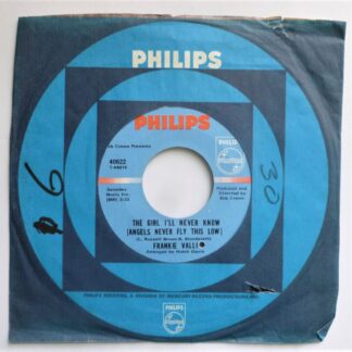 Frankie Valli The Girl I'll Never Know 7" Philips 40622 EX 1969 US pressing with drill hole in label, company sleeve is VG