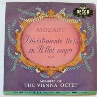 Vienna Octet Mozart Divertimento No 15 LP Decca LXT5112 EX/VG 1956
