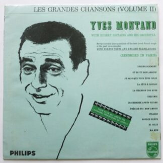 Yves Montand Les Grandes Chansons Vol 2 LP Philips BBL7424 EX/VG 1960 with insert which as small tear, sleeve would be EX but it has minor sellotape seal marks at opening