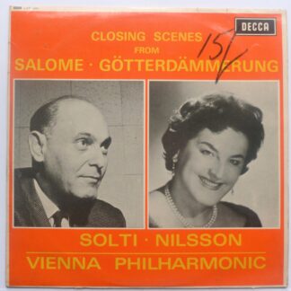 Georg Solti Closing Scenes From Salome & Gotterdammerung LP Decca LXT6261 EX/VG 1966 sleeve has writing on front