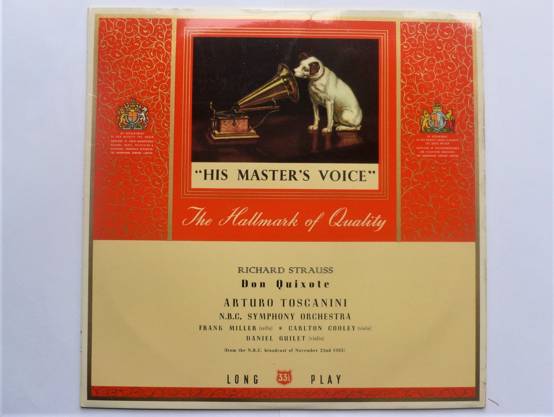 Toscanini Don Quixote LP RCA ALP1493 EX/VG 1950s sleeve would be EX but laminate is slightly peeling at front opening