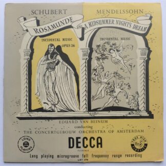 Eduard Van Beinum Schubert & Mendelssohn LP Decca LXT2770 EX/VG 1954