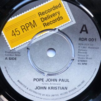 John Kristian Pope John Paul 7" Recorded Delivery RDR001 VG 1981