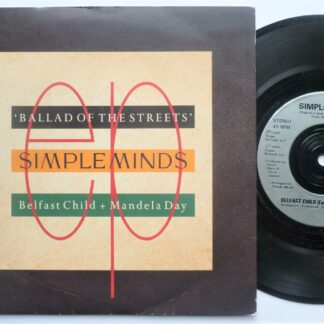 Simple Minds Ballad Of The Streets 7" Virgin SMX3 EX/VG 1989 picture sleeve