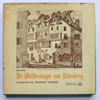Rudolf Kempe Wagner Die Meistersinger 5LP HMV ALP1506-10 EX/VG 1950s 5 LPs boxed with insert, box has seam split on top edge of tray and pasted front panel is flaking at edges, there are factory sample stickers on labels