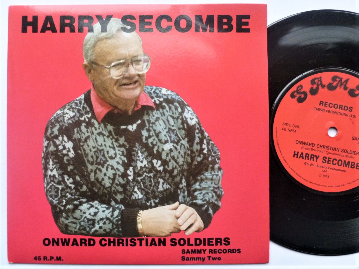 Harry Secombe Onward Christian Soldiers 7" Sammy SAMMYTWO EX/EX 1988 picture sleeve