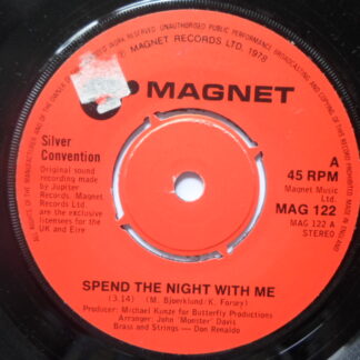 Silver Convention Spend The Night With Me 7" Magnet MAG122 EX 1978