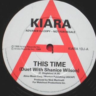 Kiara This TimeGive Me One Night 12" Arista KIARA 1DJ EX 1988 12 inch, demo, a-side with Shanice Wilson