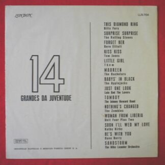 14 Grandes Da Juventude LP London LLN7104 EX/EX 1965 South African pressing, in handmade sleeve, with Applejacks, Bern Elliot, Billy Fury, Zombies & Unit 4+2"