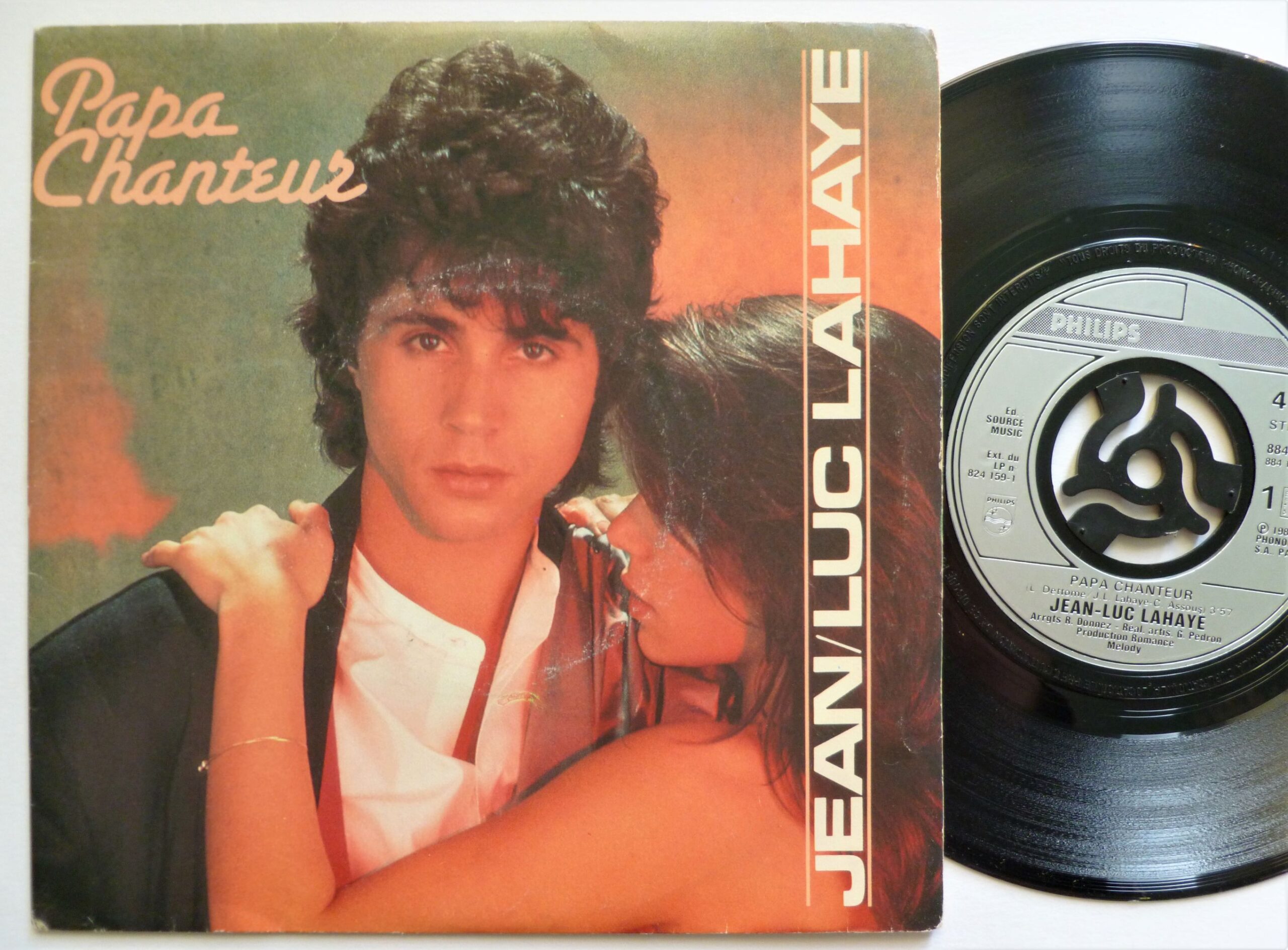 Jean-Luc Lahaye Papa Chanteur 7" Philips 8841337 EX/VG 1987 French pressing in picture sleeve