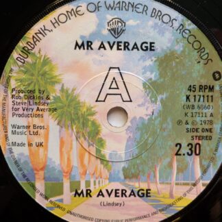 Mr Average Mr Average 7" Warner Bros K17111 EX 1978