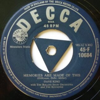 Dave King Memories Are Made Of This 7" Decca F10684 VG 1956