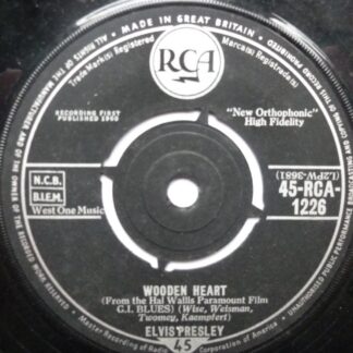 Elvis Presley Wooden Heart 7" RCA RCA1226 VG 1960
