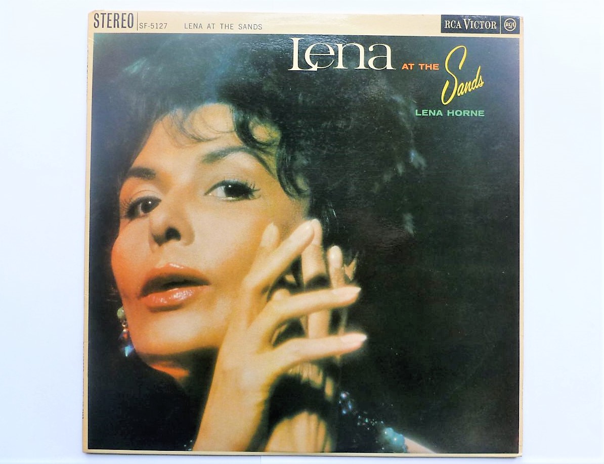 Lena Horne Lena At The Sands LP RCA Victor SF5127 EX/VG 1961 sleeve is VG because 2cm of top flipback is missing