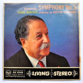 Pierre Monteux Tchaikovsky Symphony No 5 LP RCA SB2045 VG/VG 1959 there is some surface crackle in quiet parts, sleeve is dated on rear 7/59, grooved label, sleeve has 1cm closed tear at front opening