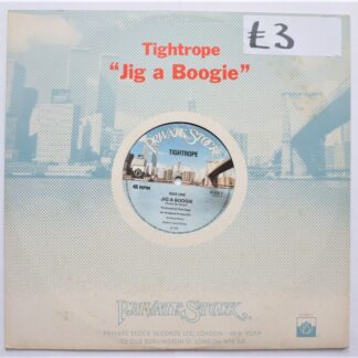 Tightrope Jig A Boogie 12" Private Stock PVDD7 EX/VG 1978 12 inch, in die-cut Tightrope Private Stock sleeve