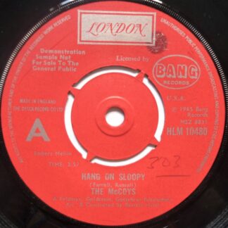 McCoys Hang On Sloopy 7" London HLM10480 EX 1960s there is handwriten pencil number on side one label