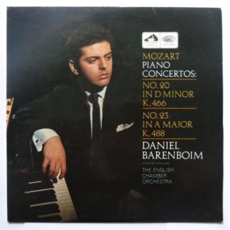 Daniel Barenboim Mozart Piano Concertos LP HMV ASD2318 EX/VG 1960s coloured postage stamp label