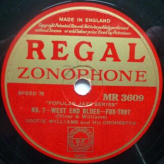 Cootie Williams West End Blues 78 Regal Zonophone MR3609 VG 1940s 10-Inch 78rpm single
