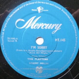 Platters I'm Sorry 78 Mercury MT145 VG 1950s 10" 78rpm single