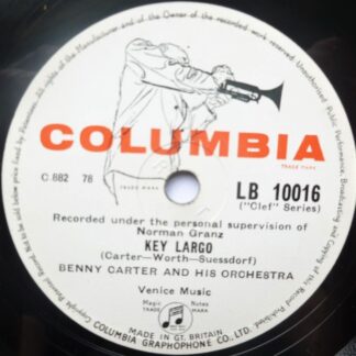 Benny Carter Key Largo 78 Columbia LB10016 EX 1950s 10" 78rpm single