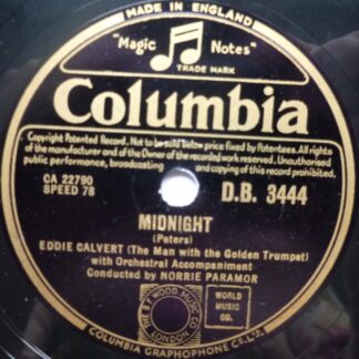 Eddie Calvert Midnight 78 Columbia DB3444 EX 1950s 10" 78rpm single