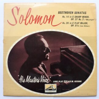 Solomon Beethoven Sonatas 10"LP HMV BLP1051 EX/VG 1950s 10 inch LP