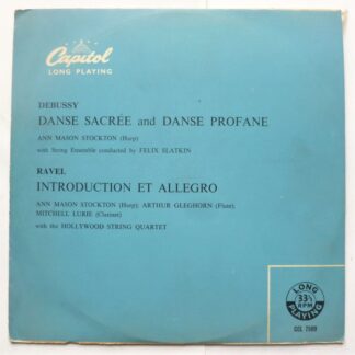 Ann Mason Stockton Debussy Ravel 10"LP Capitol CCL7509 EX/VG 1950s 10 inch LP