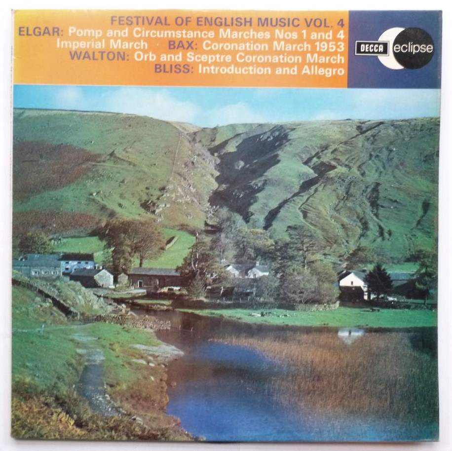 Malcolm Sargent Festival Of English Music Vol 4 LP Decca Eclipse ECS649 EX/EX 1972 there is handwritten date on rear of sleeve