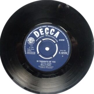 Billy Fury In Thoughts Of You 7" Decca F12178 EX 1965