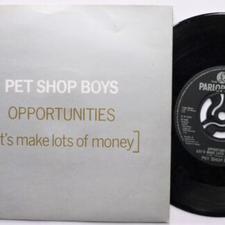 Pet Shop Boys Opportunities 7" Parlophone R6129 EX/VG 1986 picture sleeve, record has machine-cut centre