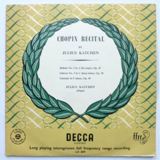 Julius Katchen Chopin Recital 10"LP Decca LX3079 EX/EX 1953 10 inch LP