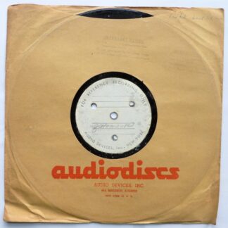 New Orleans Wanderers Perdido Street Blues 78 Audiodiscs VG 1940s 10" 78rpm single acetate, with Johnny Dodds
