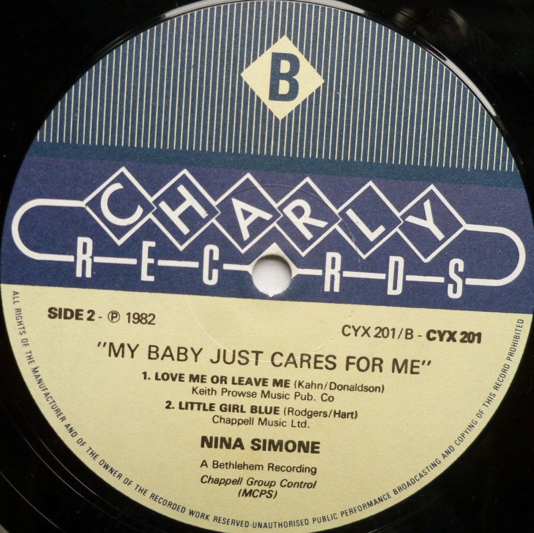 Nina Simone My Baby Just Cares For Me 10" Charly CYX201 EX/VG 1992 10 inch EP, French pressing - Image 4