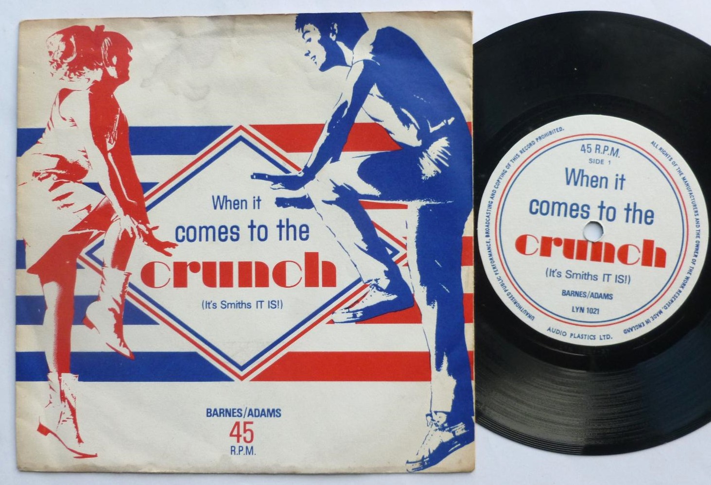 Cliff Adams Singers When It Comes To The Crunch flexi Audio Plastics LYN1022 VG/VG 1960s 7-inch flexidisc in picture sleeve