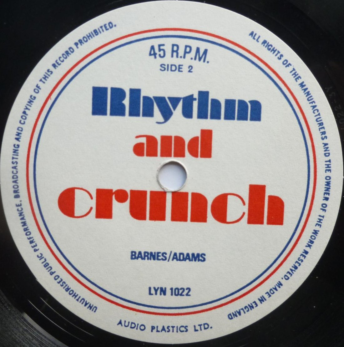 Cliff Adams Singers When It Comes To The Crunch flexi Audio Plastics LYN1022 VG/VG 1960s 7-inch flexidisc in picture sleeve - Image 5