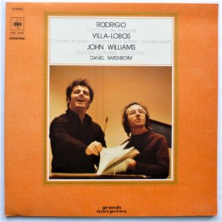 John Williams Rodrigo Villa Lobos LP CBS CBSS76369 EX/EX 1974 gatefold sleeve